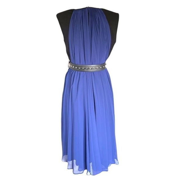 ESCADA Navy and Black Sleeveless Knee Length Dress - Picture 6 of 6